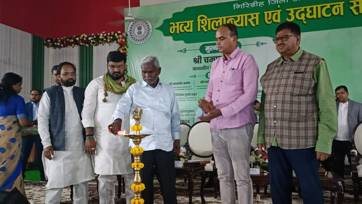 Foundation stone of Giridih Dairy Plant