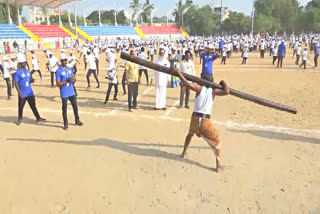 Silambam competition in Tirunelveli