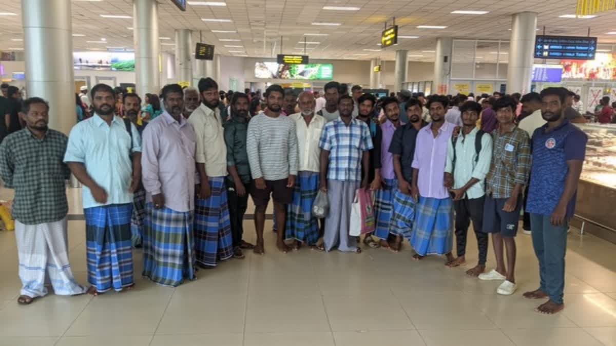 INDIAN FISHERMEN SRI LANKA  19 INDIAN FISHERMEN REPATRIATED  FISHERMEN REPATRIATED FROM SRILANKA  SRI LANKA REPATRIATED FISHERMEN