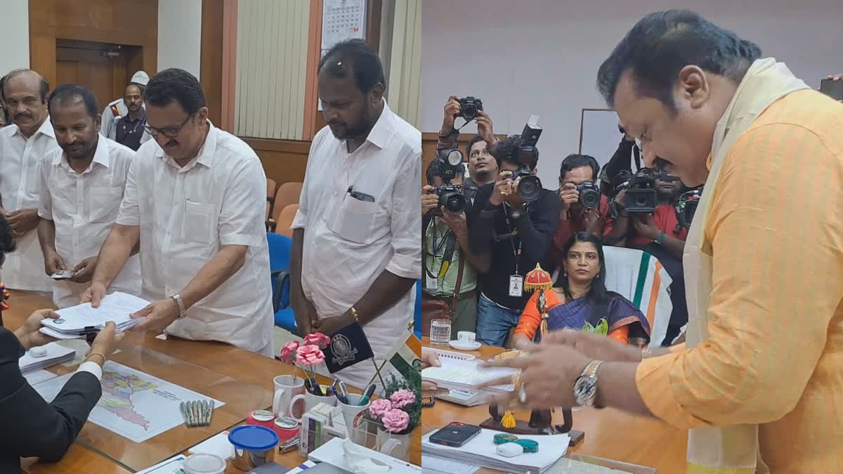 SURESH GOPI NOMINATION  K MURALEEDHARAN NOMINATION  LOKSABHA ELECTION 2024  THRISSUR CONSTITUENCY