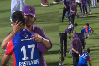 SRK INTERACTION WITH RISHABH PANT  PANT AND SHAH RUKH KHAN  SHAH RUKH KHAN HUGS RISHABH PANT  IPL 2024