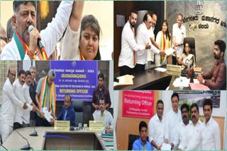 Prominent Leaders Extend Support as Candidates Submit Nomination Papers in Bangaluru Rajeev Gowda, Mansoor Ali Khan, and Sowmya Reddy File Nominations for Bangalore Lok Sabha Seats