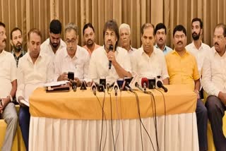 Minister Madhu Bangarappa spoke at the press conference.