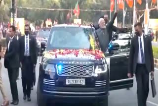 PM Modi road show in Ghaziabad