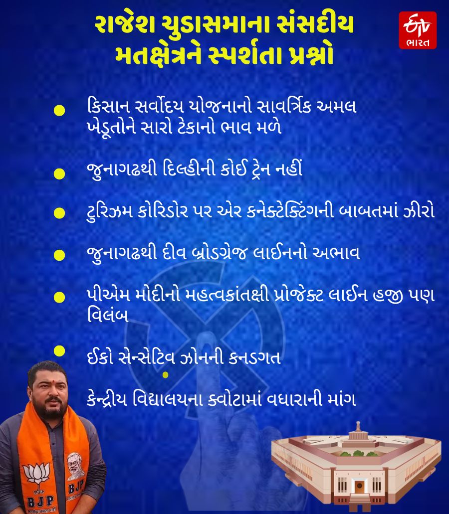 જુનાગઢ બેઠકના ભાજપના ઉમેદવાર રાજેશ ચુડાસમાનુ રિપોર્ટ કાર્ડ