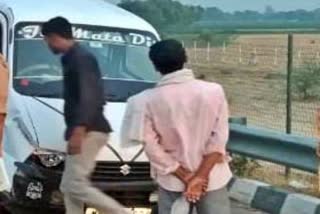 ROAD ACCIDENT IN KANNAUJ  AYODHYA RAM TEMPLE  TRUCK HITS DEVOTEES CAR  ACCIDENT ON AGRA LUCKNOW EXPRESSWAY