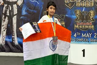 Shanvi Satish from Ramanagara wins gold in international taekwondo competition