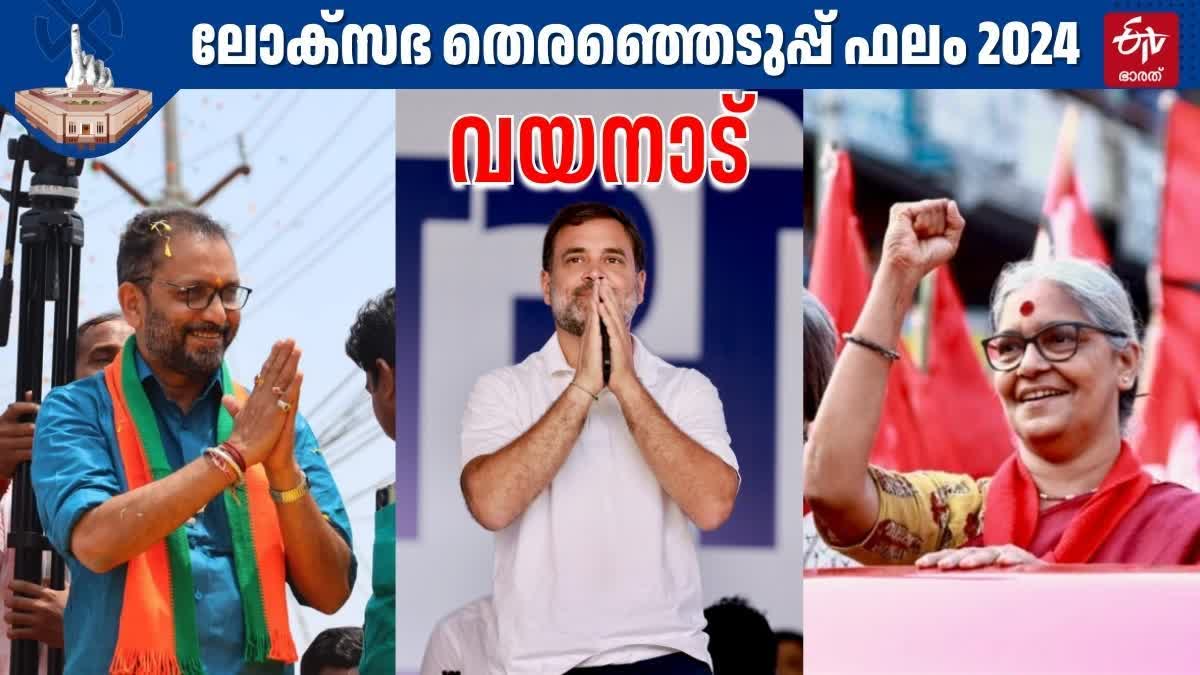 LOK SABHA ELECTION RESULTS 2024  തെരഞ്ഞെടുപ്പ് 2024  WAYANAD CONSTITUENCY  RAHUL GANDHI