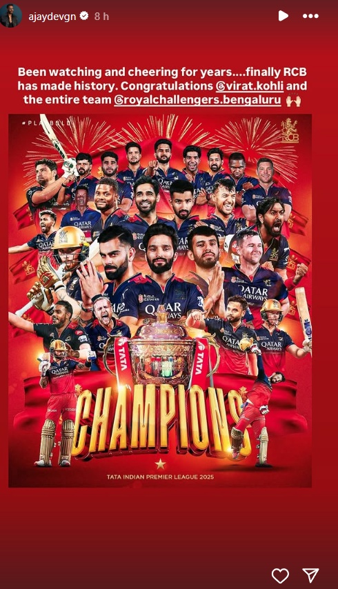 CELEBS REACTION ON RCB WIN IPL 2025