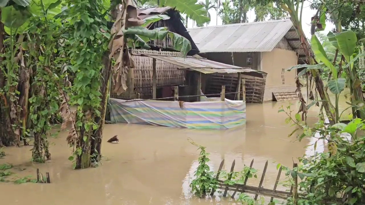 Various parts of Dibrugarh affected by the flood