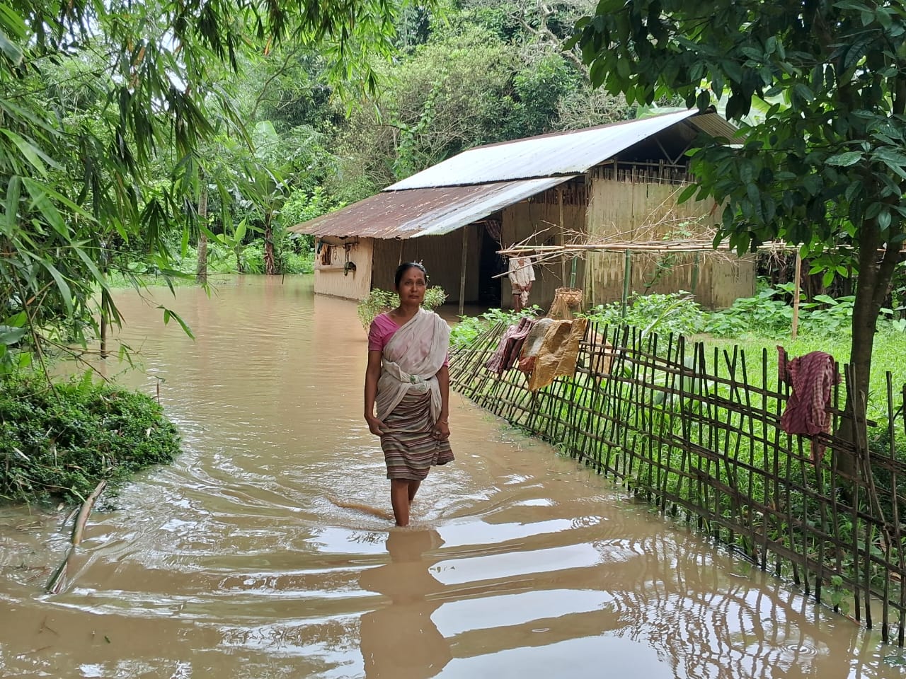 Various parts of Dibrugarh affected by the flood