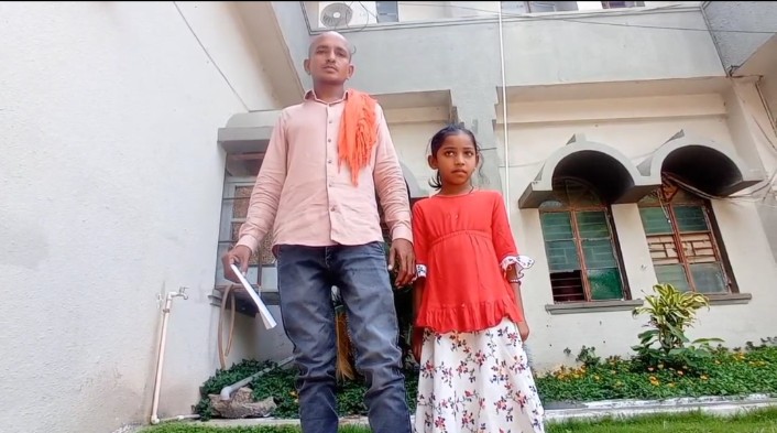 Girl narrowly escapes