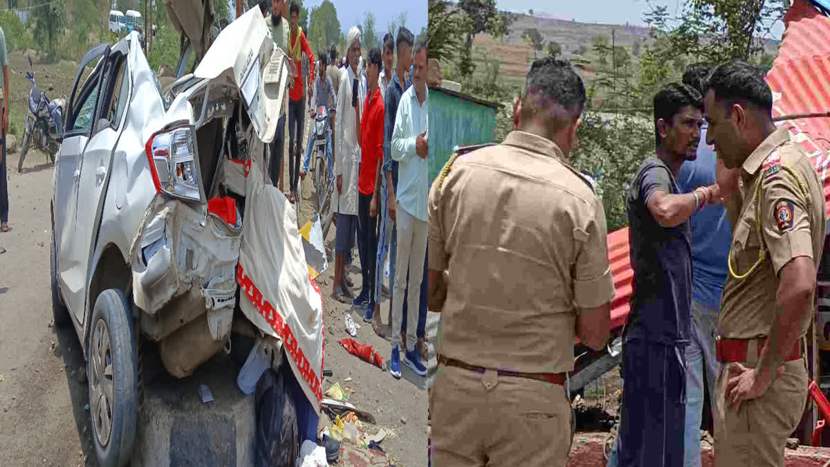 MAJOR ROAD ACCIDENT IN DHULE MAHARASHTRA TRUCK RAMS INTO HOTEL IN NH