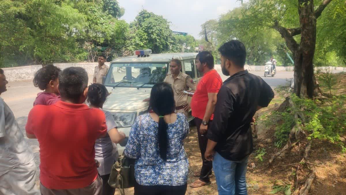 Unknown Throws Stone on Car in Sirohi