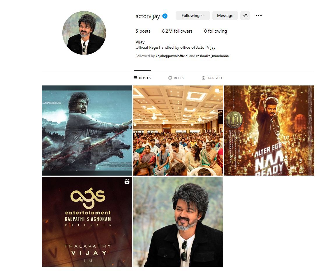 vijay instagram account