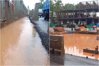 heavy rain  Kasaragod rain  കാസർകോട് വെള്ളക്കെട്ട്  കാസർകോട് മഴ  റെഡ് അലേർട്ട്  കാസർകോട് ദേശീയപാത നിർമ്മാണം  കെ ഇമ്പശേഖർ  Kasaragod flood  rain  red alert