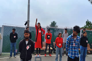 SFI protest in Himachal Pradesh University