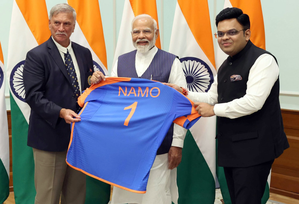 BCCI gives PM Modi a 'NaMo' India jersey