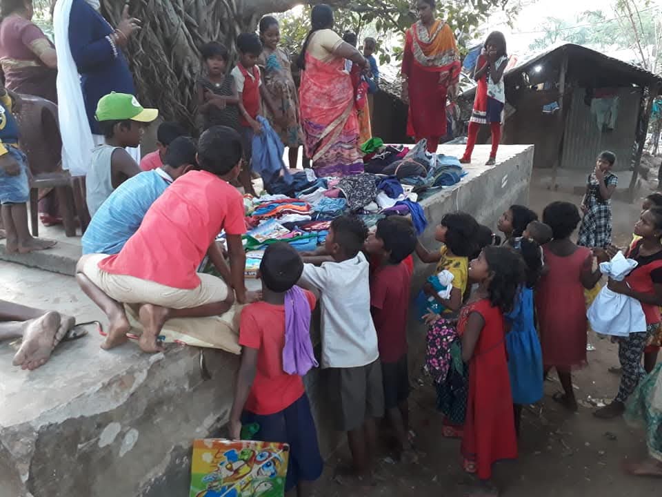 needy people collecting things