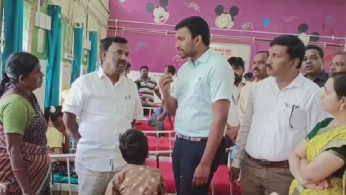 Union Minister A Narayanaswamy visited Kavadigarhatti