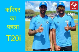 India vs West Indies 1st T20 tilak mukesh
