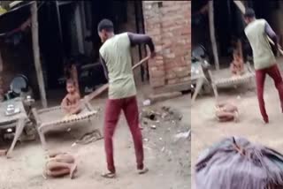 father brutally beat his son