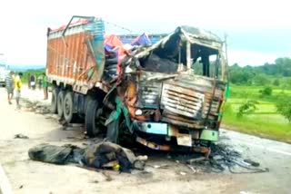 truck catches fire