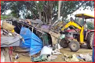 Illegal encroachment demolished in Nuh
