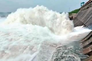 hirakud gates open to release flood water