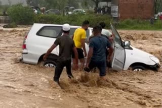 Car Stuck in Rain Drain