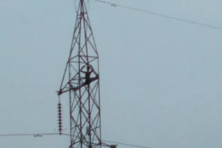 बगहा में हाईटेंशन टावर पर शराबी युवक चढ़ा