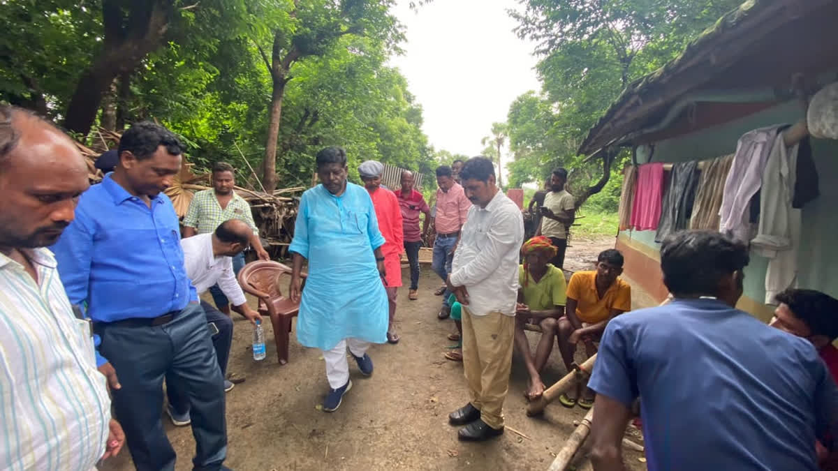 Hemlal Murmu in Gaybathan village