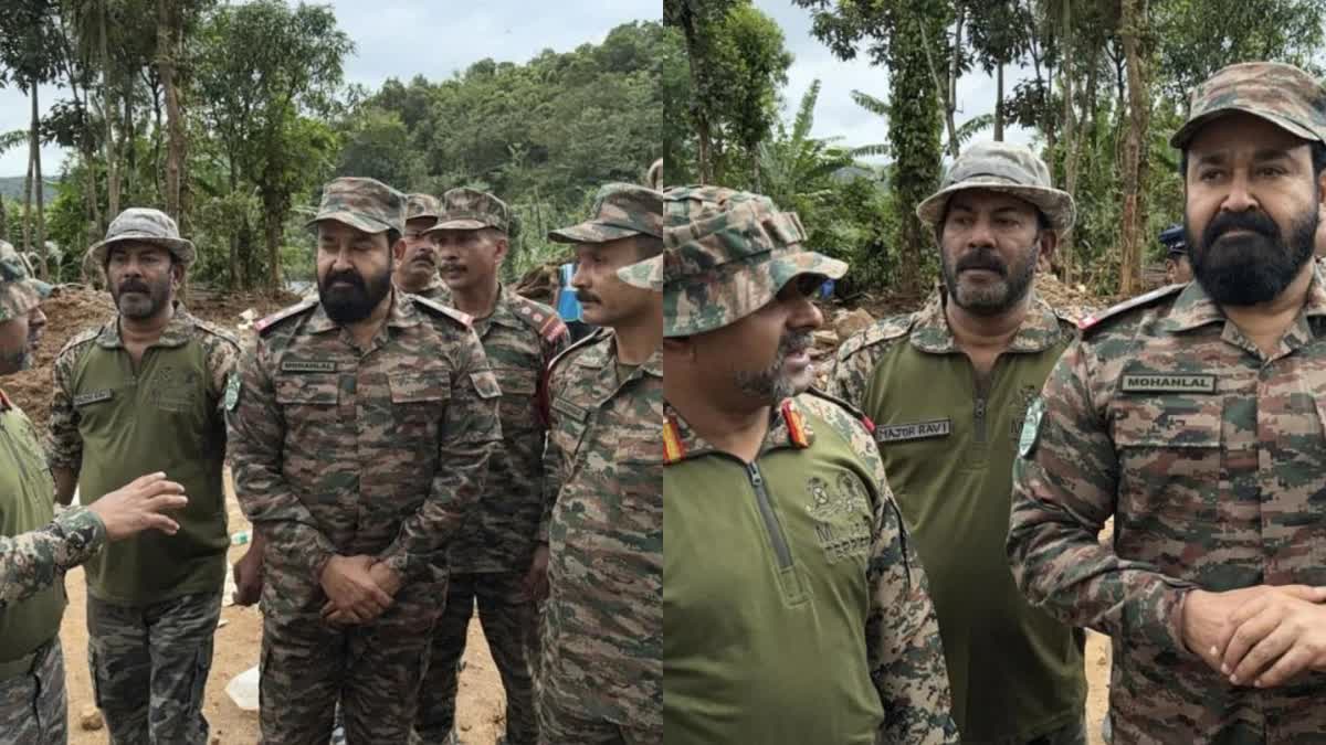 MAJOR RAVI  MILITARY UNIFORM  മേജര്‍ രവി  വയനാട്ടിലെ ദുരന്ത ബാധിത മേഖല