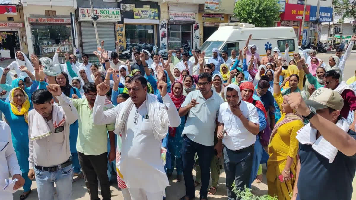 NHM employees strike in Haryana