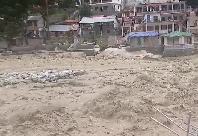 Bhagirathi River Water Level Increased in Gangotri