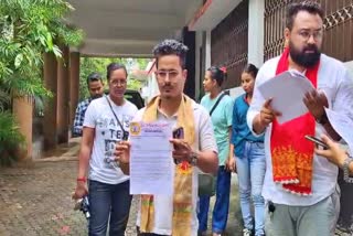 Veer Lachit Sena Assam handed over a memorandum to the State Womens Commission demanding action against the professor of jorhat Science & Technology accused of sexual assault