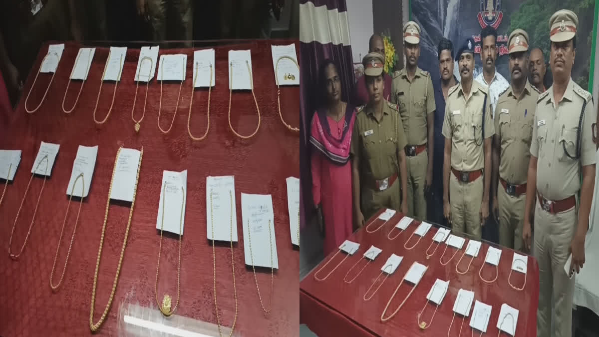 tourists Gold jewelry recovered at Courtallam