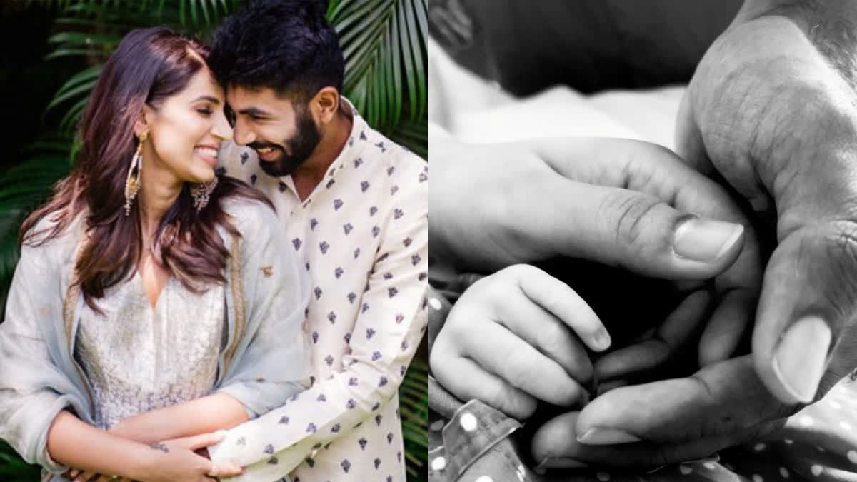 cricketer jasprit bumrah blessed  cricketer jasprit bumrah blessed with baby boy  cricketer jasprit bumrah news  ಸಂತಸದ ಸುದ್ದಿ ಹಂಚಿಕೊಂಡ ಯಾರ್ಕರ್​ ಸ್ಟಾರ್  ತಂದೆಯಾದ ಬುಮ್ರಾ  ಟೀಂ ಇಂಡಿಯಾ ಕ್ರಿಕೆಟಿಗ ಬುಮ್ರಾ ಸಂತಸದ ಸುದ್ದಿ  ಪತ್ನಿ ಸಂಜನಾ ಗಣೇಶನ್ ಗಂಡು ಮಗುವಿಗೆ ಜನ್ಮ  ಟೀಂ ಇಂಡಿಯಾದ ಸ್ಟಾರ್ ವೇಗಿ ಜಸ್ಪ್ರೀತ್ ಬುಮ್ರಾ  ಸ್ಟಾರ್ ವೇಗಿ ಜಸ್ಪ್ರೀತ್ ಬುಮ್ರಾ ತಂದೆಯಾಗಿದ್ದಾರೆ  ಸಂಜನಾ ಗಣೇಶನ್ ಸೋಮವಾರ ಗಂಡು ಮಗುವಿಗೆ ಜನ್ಮ  ನಮ್ಮ ಪುಟ್ಟ ಕುಟುಂಬ ಬೆಳೆದಿದೆ  ಕ್ರಿಕೆಟಿಗರು ಹಾಗೂ ಅಭಿಮಾನಿಗಳು ಬುಮ್ರಾ