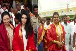 Film actress Krithi Shetty participated in Tirumala Srivari Seva