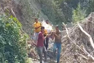 Villagers carry dead on shoulders due to road closure in Uttarakhand's Pauri