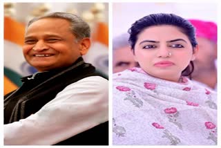 CM Gehlot and Divya Maderna