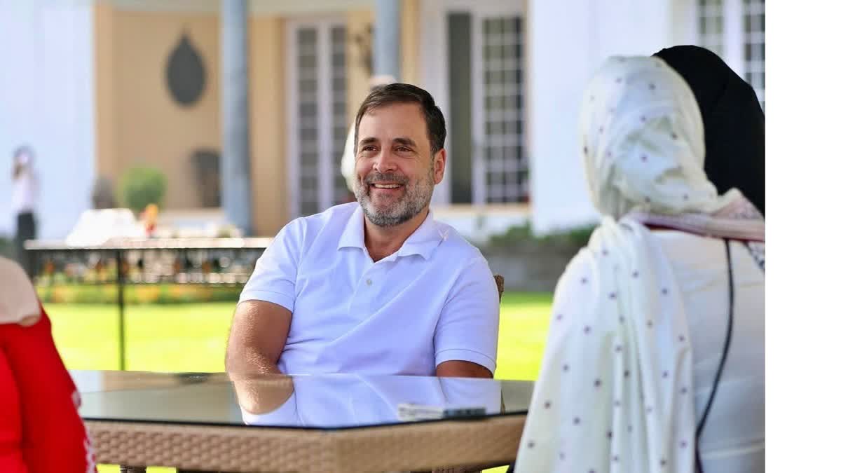 Rahul Gandhi interacting with a bunch of Kashmir youngsters during his recent visit to the valley