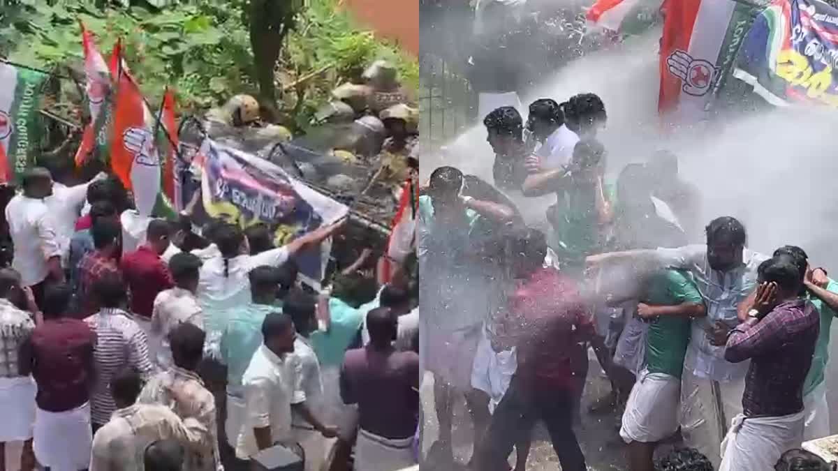 YOUTH CONGRESS SP OFFICE MARCH  യൂത്ത് കോൺഗ്രസ് മാര്‍ച്ച്  PV Anvar Against CM Pinarayi  Youth Congress March Clashes