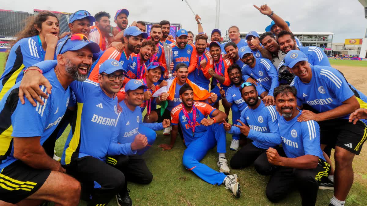 The Indian cricket team, along with the coaching and support staff