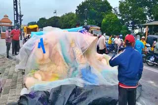 Ganesh Idol Fallen on Tank Bund