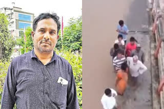 Subhan Khan and a screen grab from the video of the incident