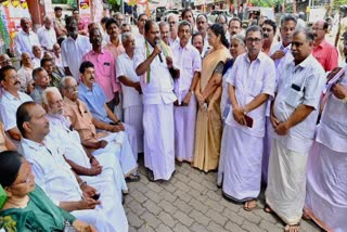 KSSPA Demands PENSION HIKE  സർവീസ് പെൻഷൻ വര്‍ധനവ്  കെഎസ്‌എസ്‌പിഎ സത്യഗ്രഹം  Pension Crisis In Kerala