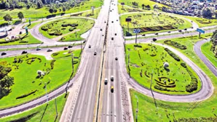 An aerial view of Hyderabad city