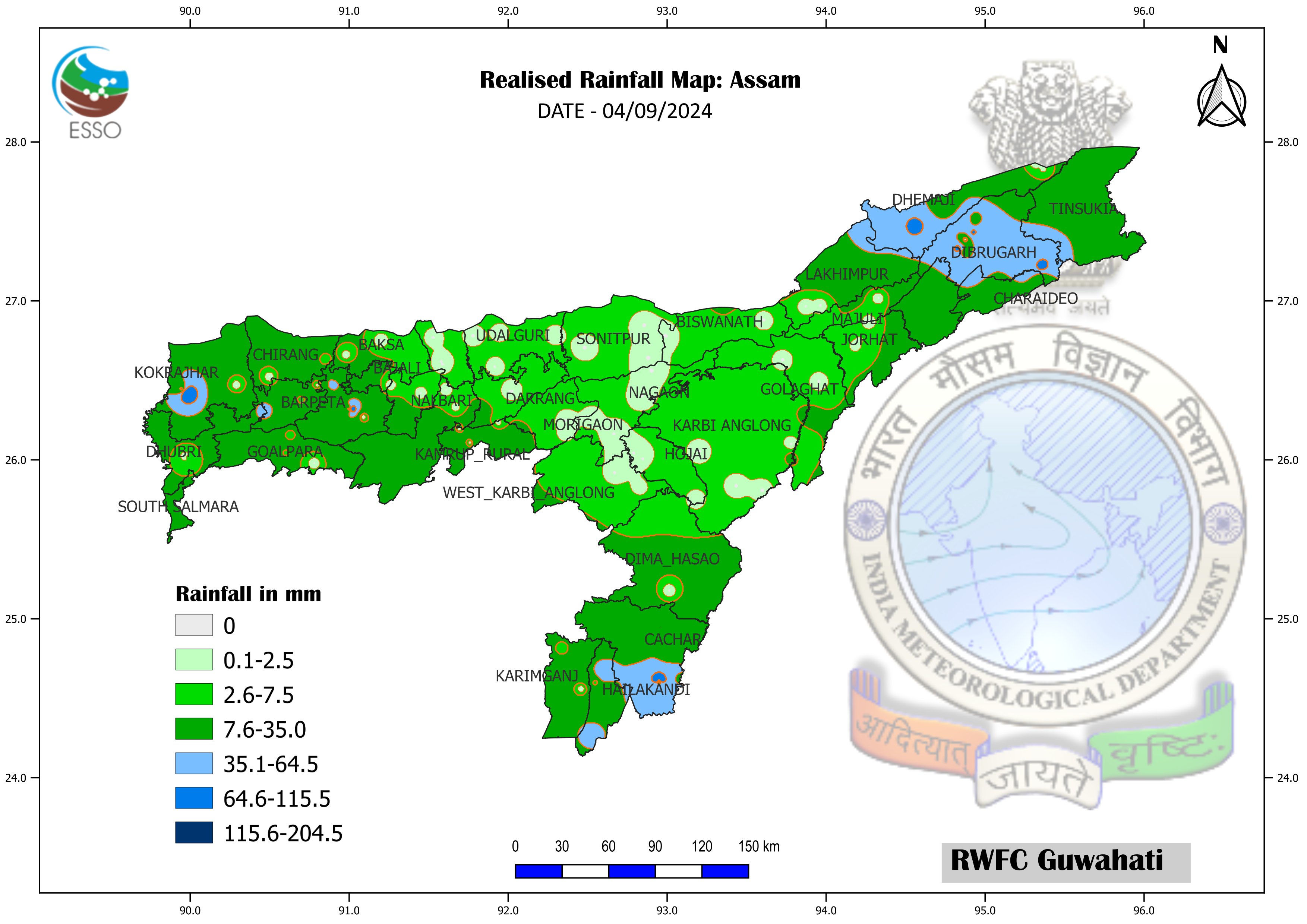 Meteorological Centre predicts rains in North-East in next four days