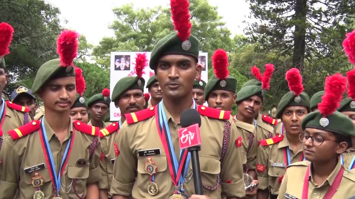 NCC Cadets From Telangana at All India Thal Sainik Camp